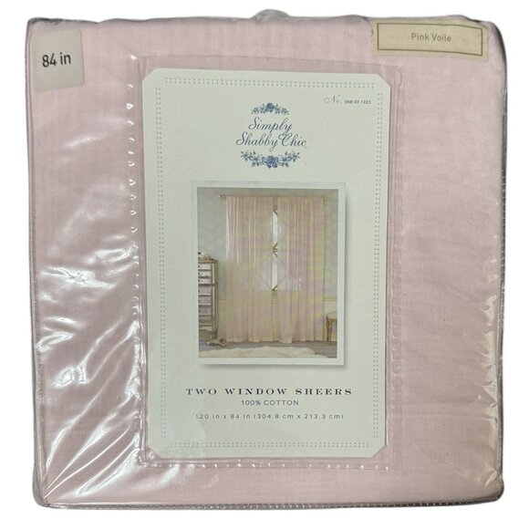 Simply Shabby Chic Other - SIMPLY SHABBY CHIC Window Sheers Pair PINK Voile Curtain Panels Discontinued NEW